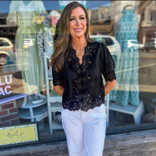 Black lace blouse