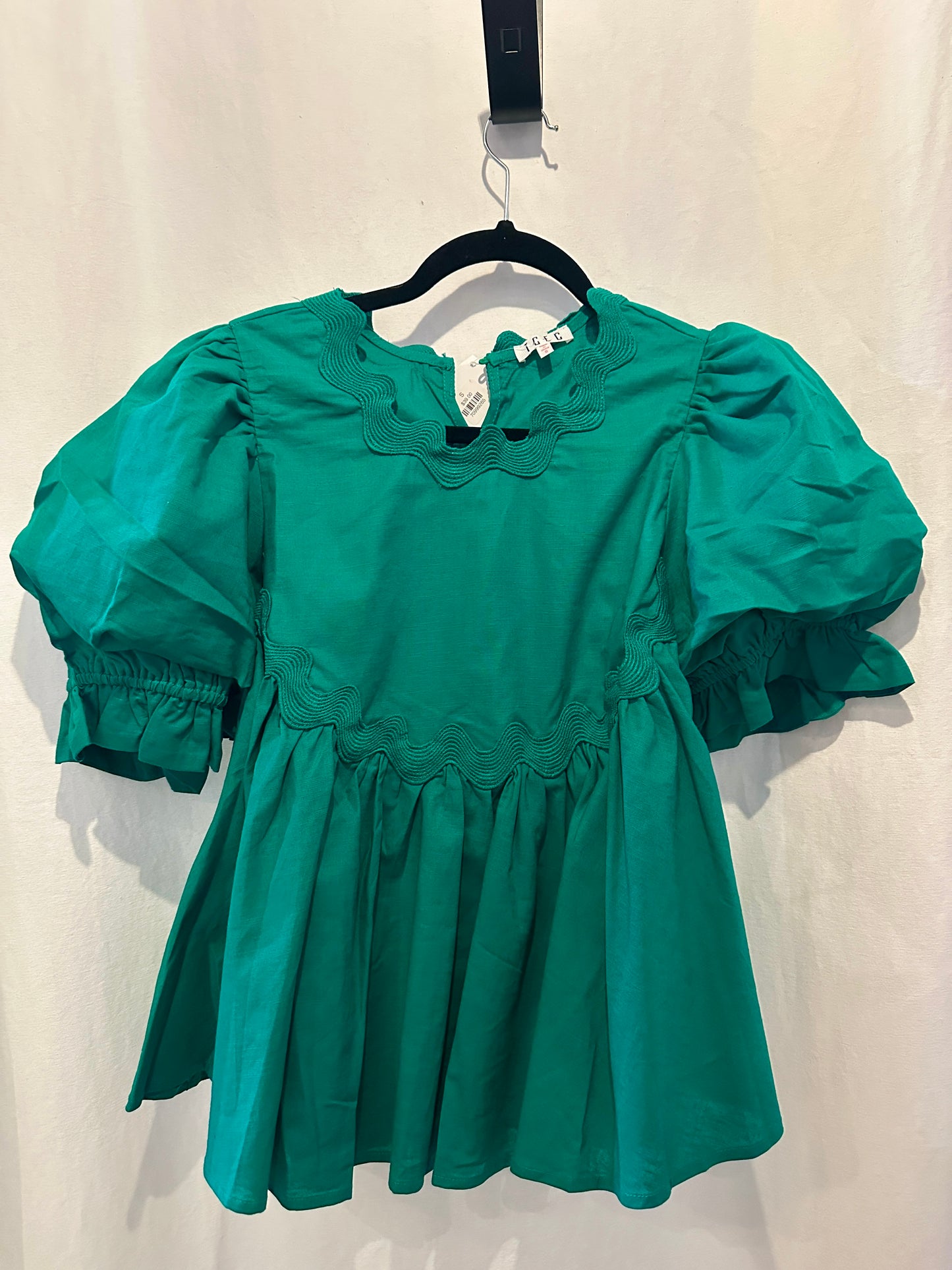 Emerald Scallop Blouse