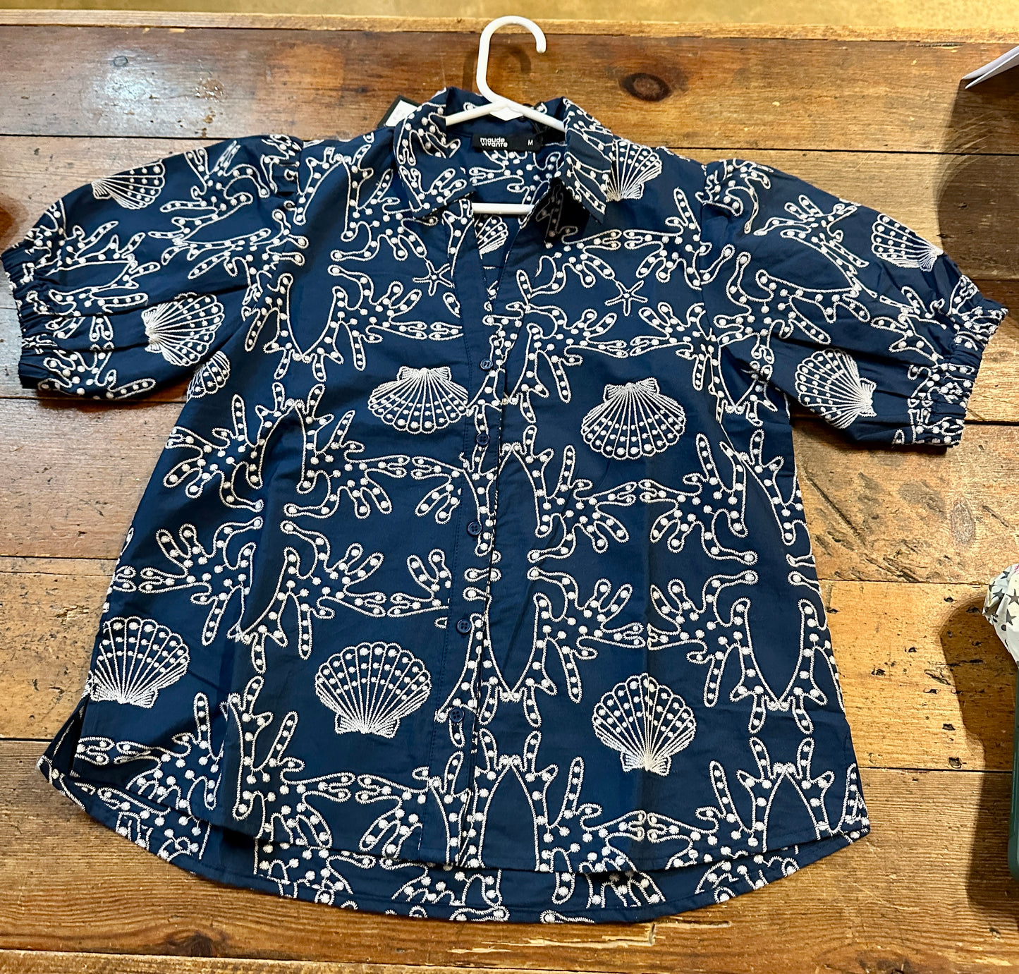 Navy Kim Top Sea Shells