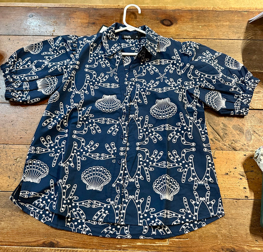 Navy Kim Top Sea Shells