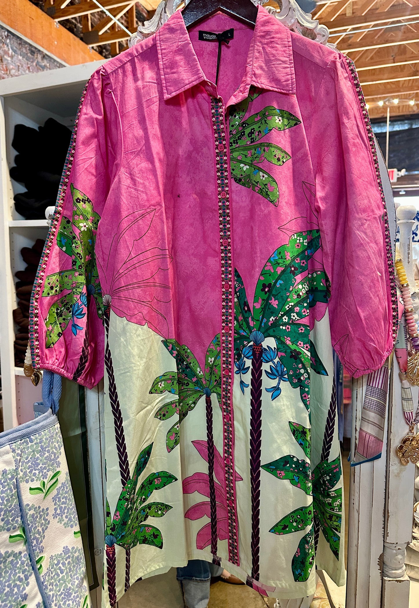 Ava Pink Tropics Mini Dress