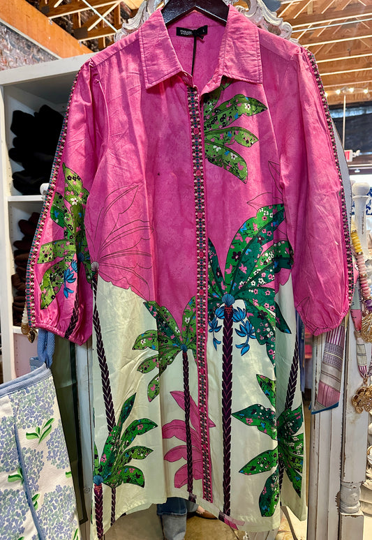 Ava Pink Tropics Mini Dress