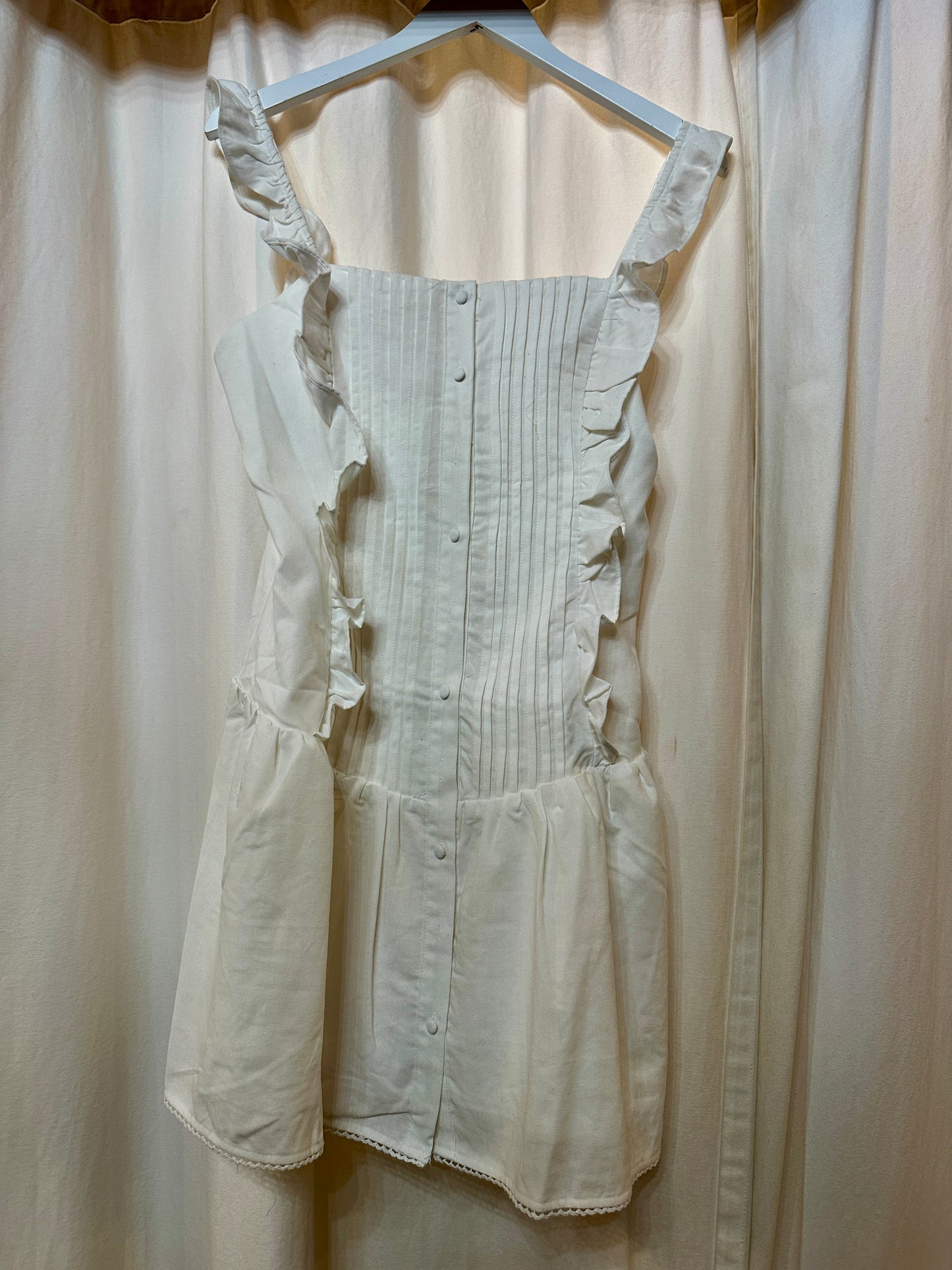 White Pleaded Mini Dress
