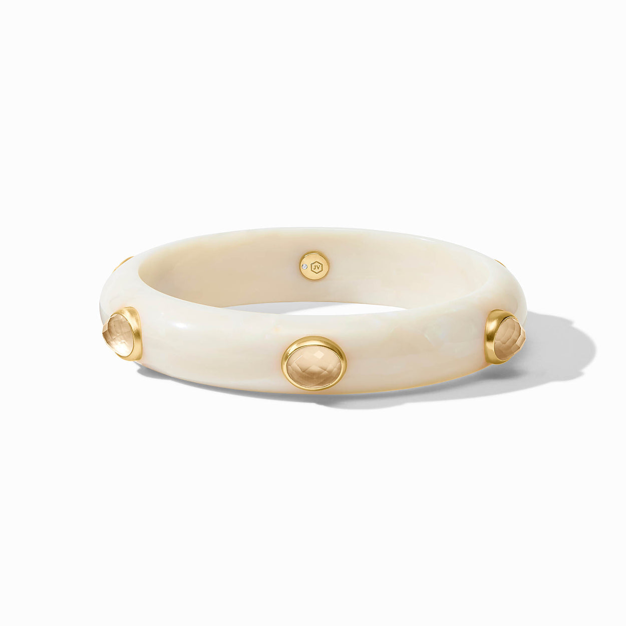 Carnaby Stone Bangle - Iridescent Champagne