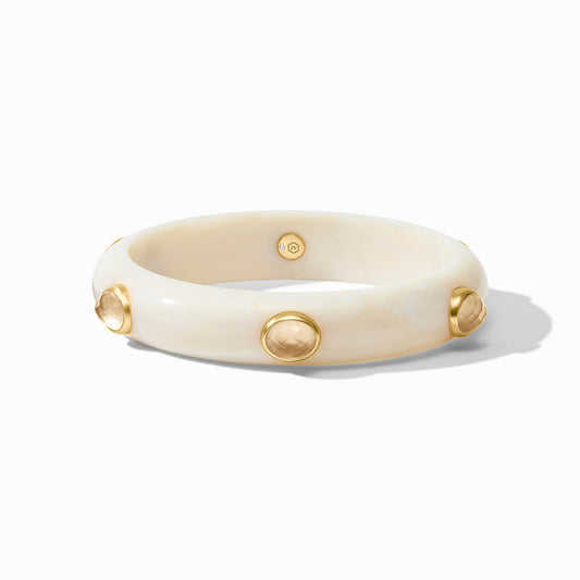 Carnaby Stone Bangle - Iridescent Champagne