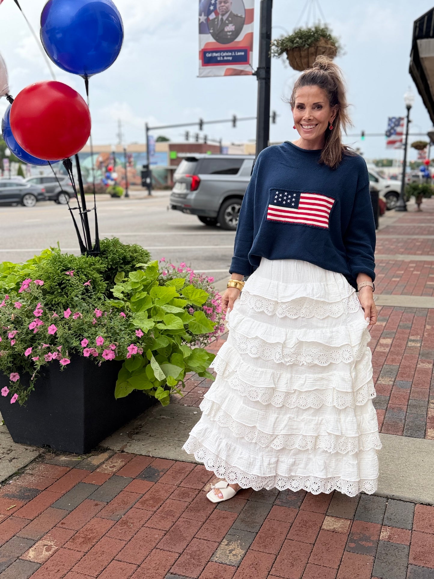 Navy American Flag Sweater