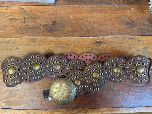 Wide Western Circle Belt with Grommets