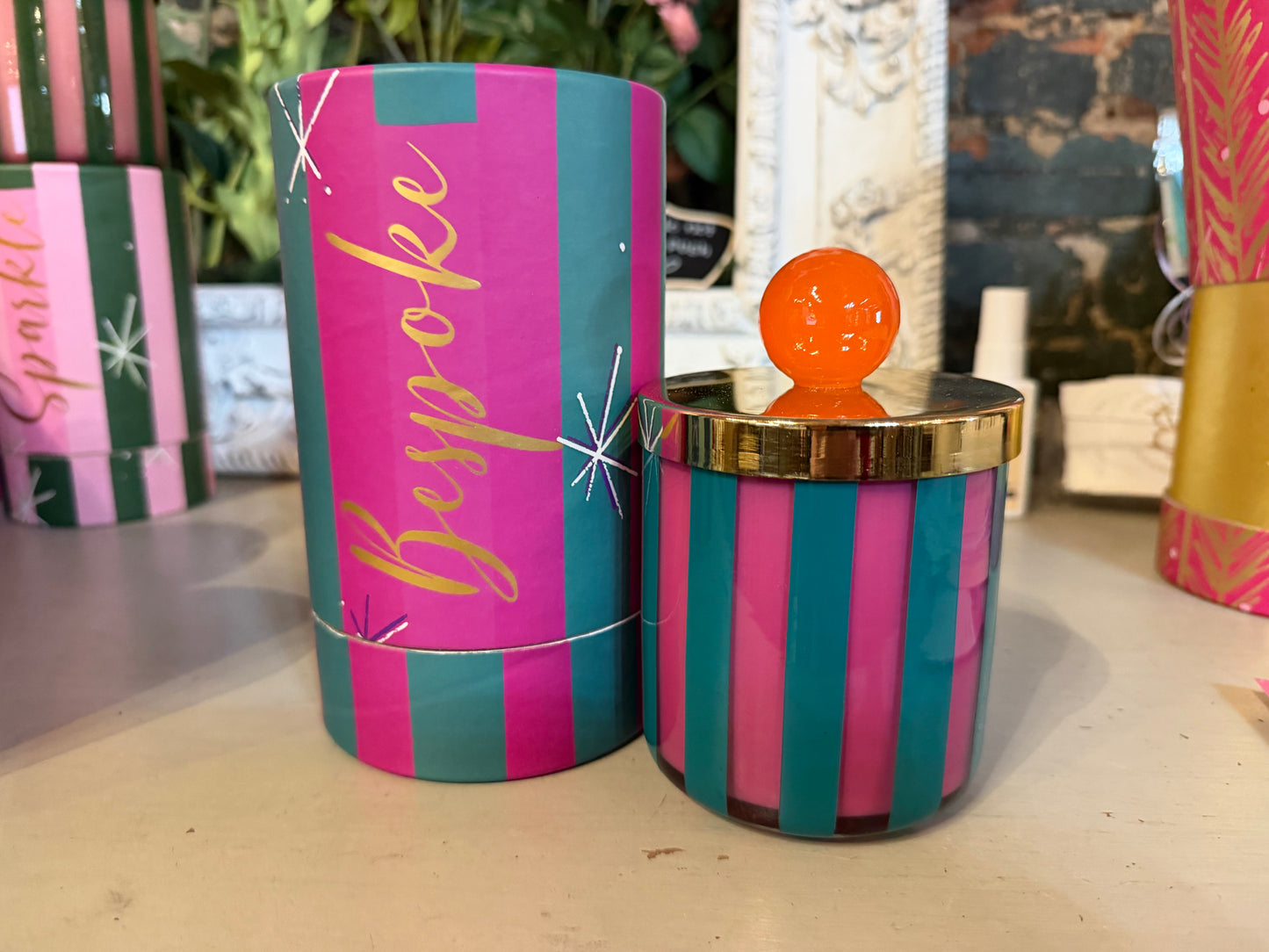 CANDLE COUTURIER, DEMI BALLERINA STRIPE SCENTED CANDLE
