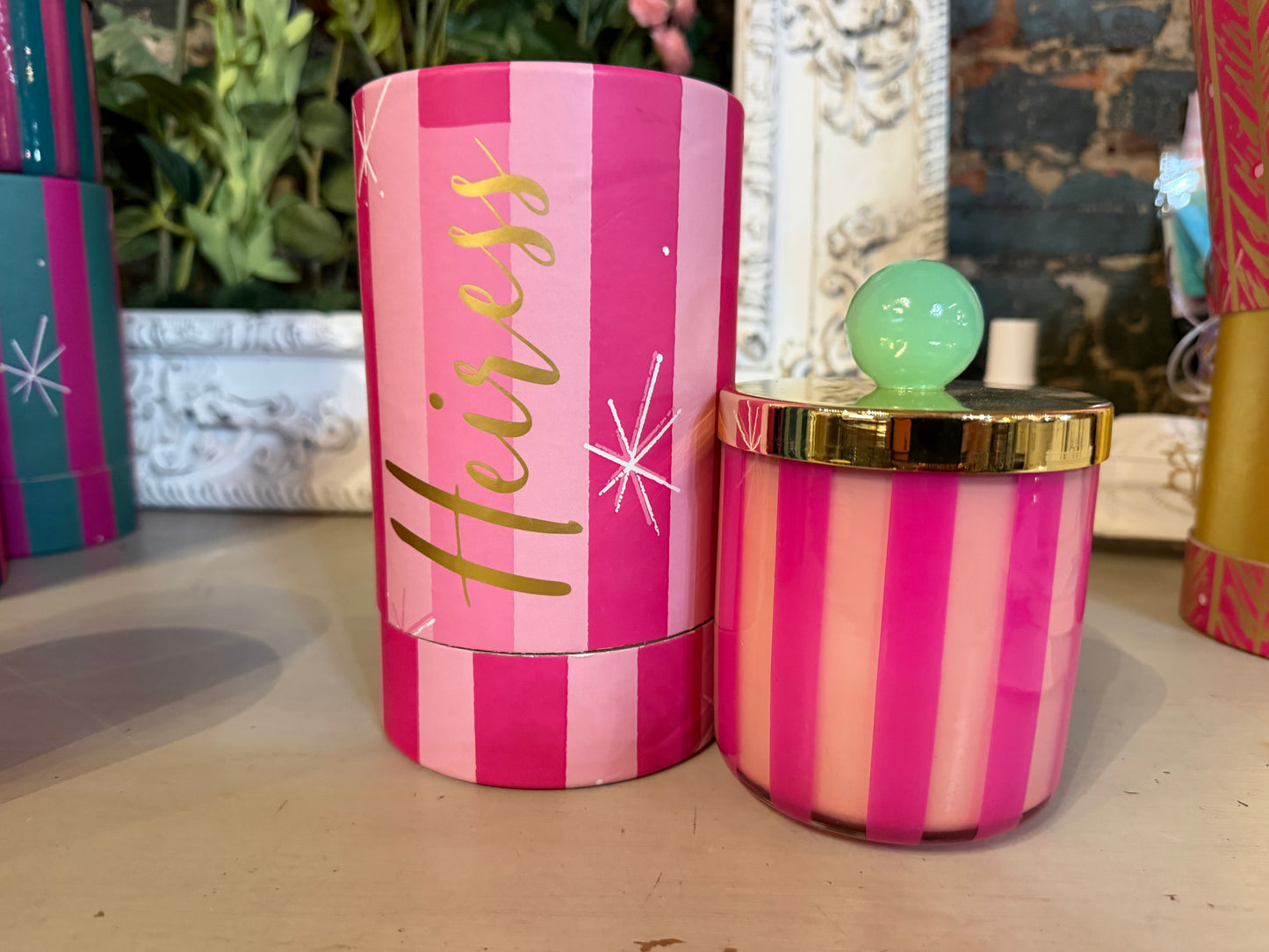 CANDLE COUTURIER, DEMI BALLERINA STRIPE SCENTED CANDLE