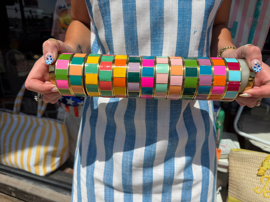 Spangle Color Block Bangle 20mm