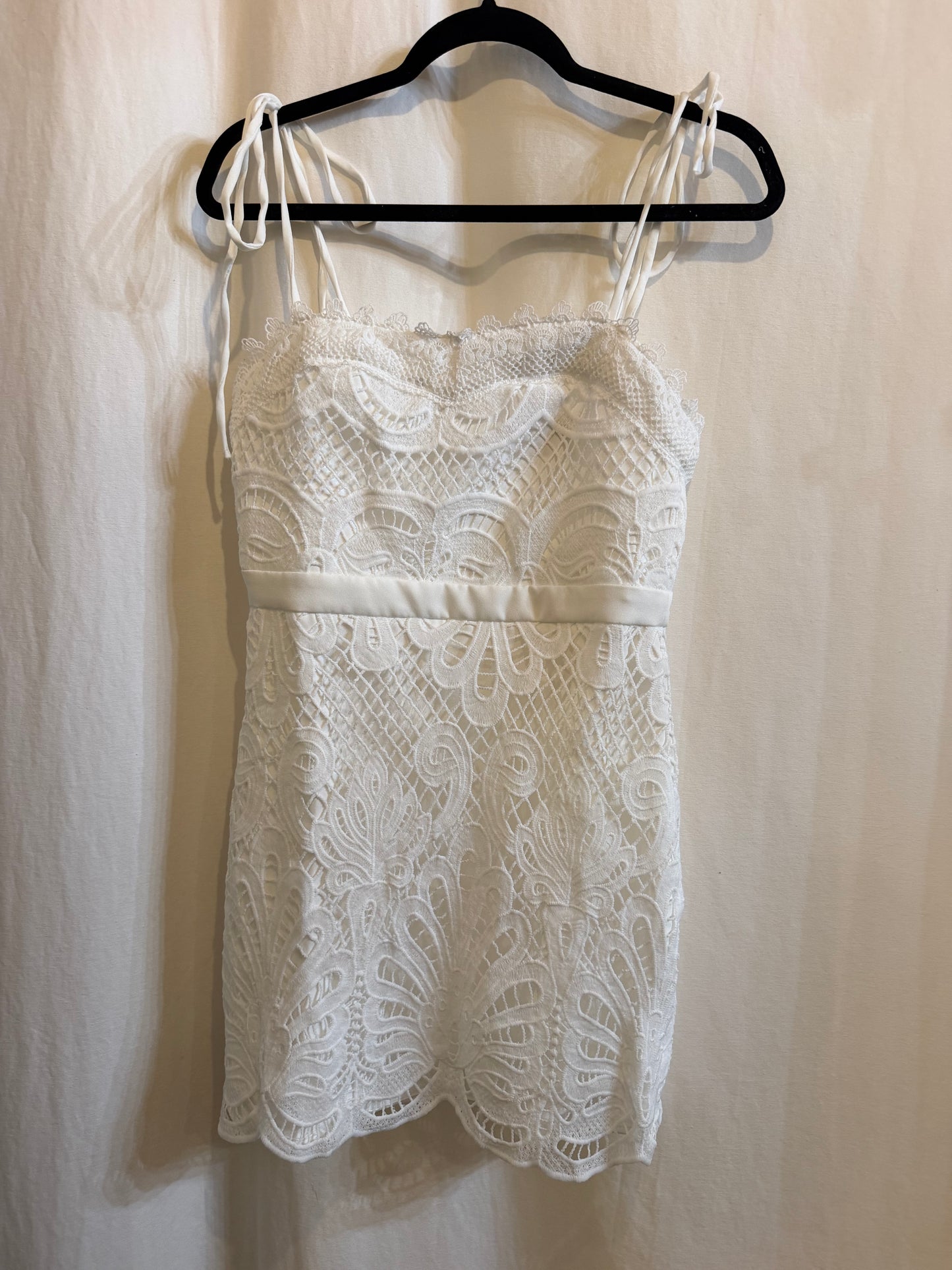 Brocade Lace Mini Dress