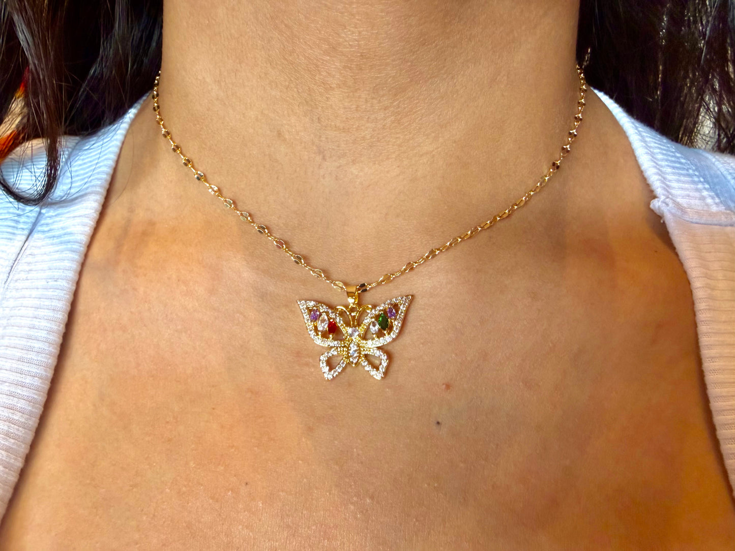 CZ Butterfly Necklace