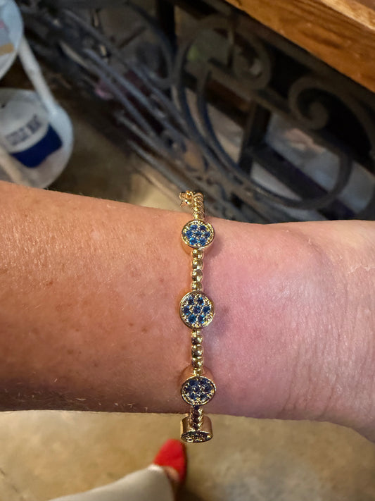 Royal Blue CZ Bangle