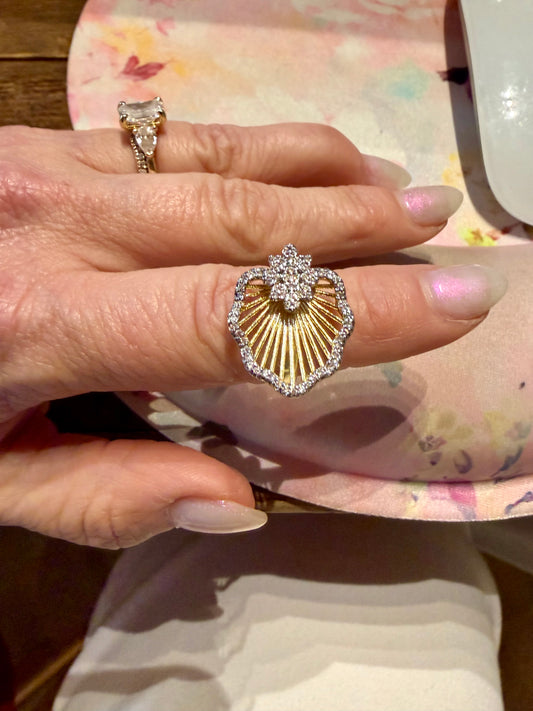 Gold Shell Ring