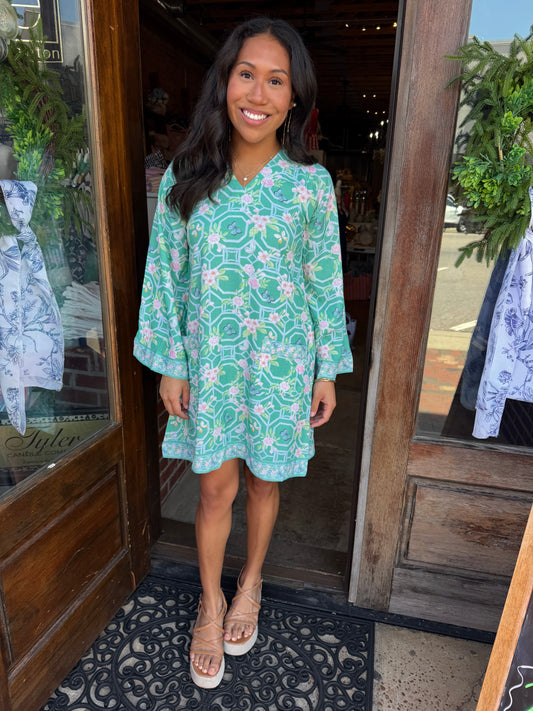 Marigold Mini Dress with Front Pockets