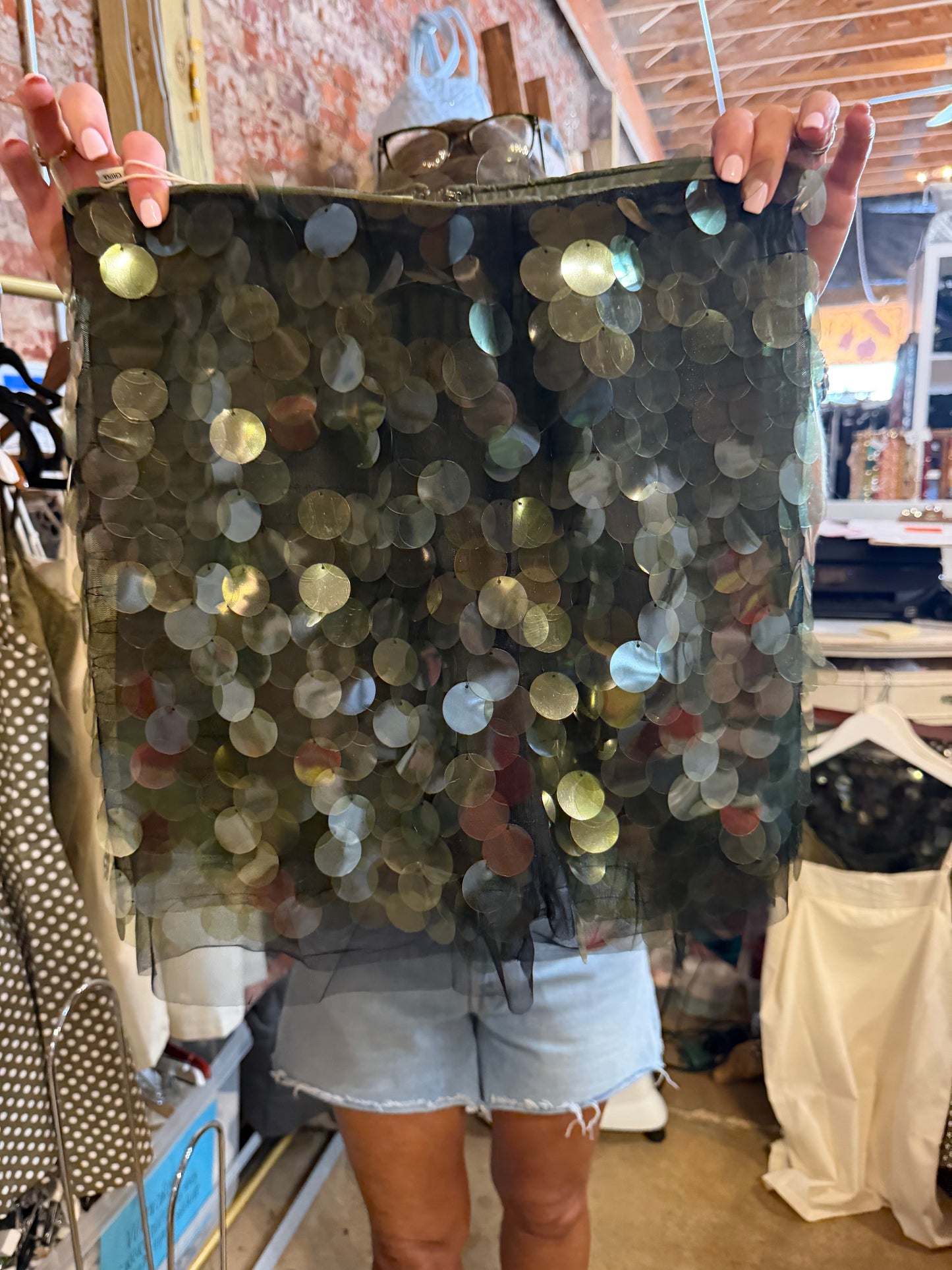 Alula Sequined Mini Skirt
