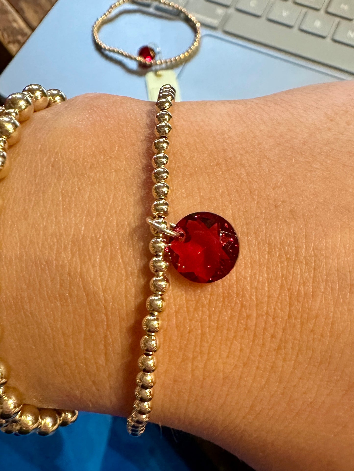 CL GLD 3MM REFL Birthstone Colors