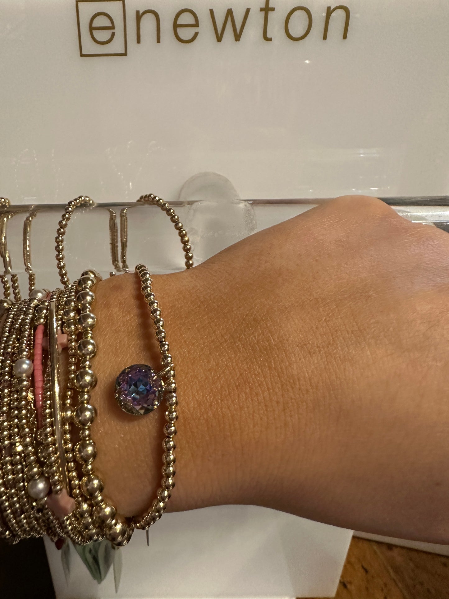 CL GLD 3MM REFL Birthstone Colors