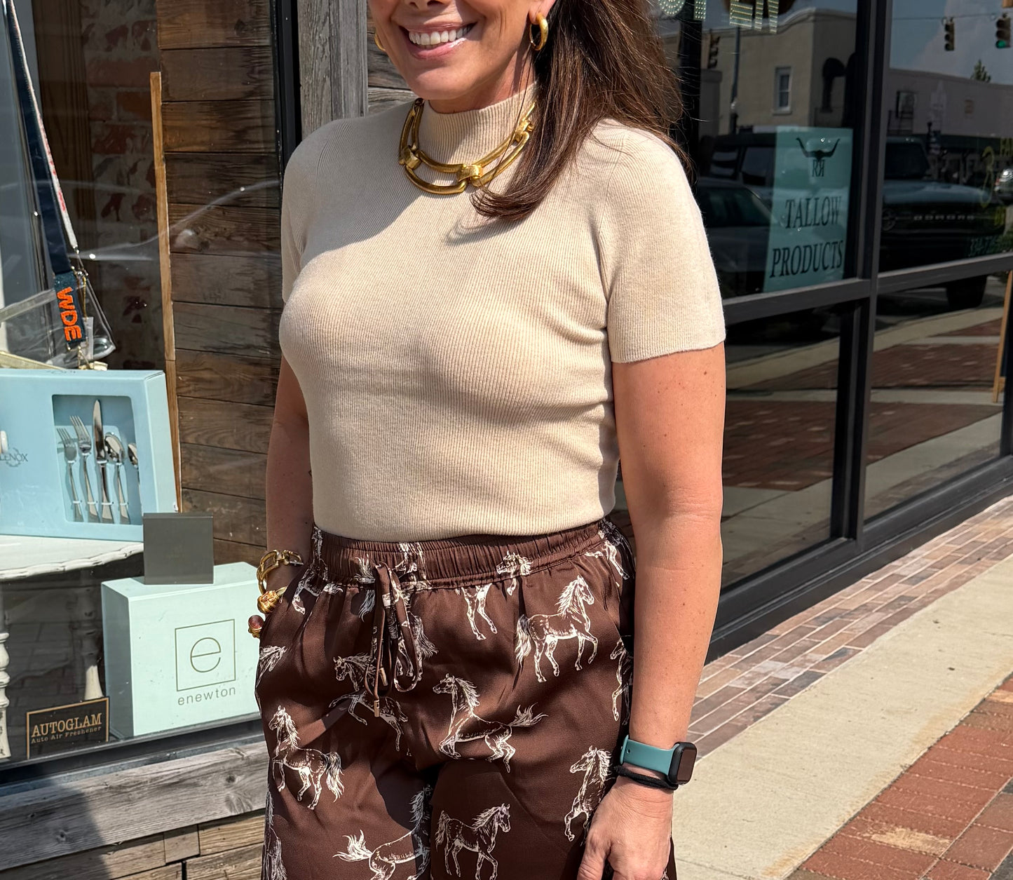 Soft Knit Sweater Top - Beige