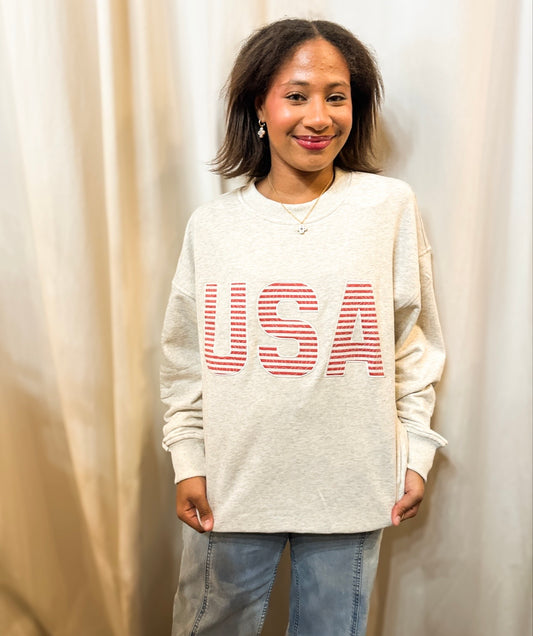 Light Grey USA Sweatshirt