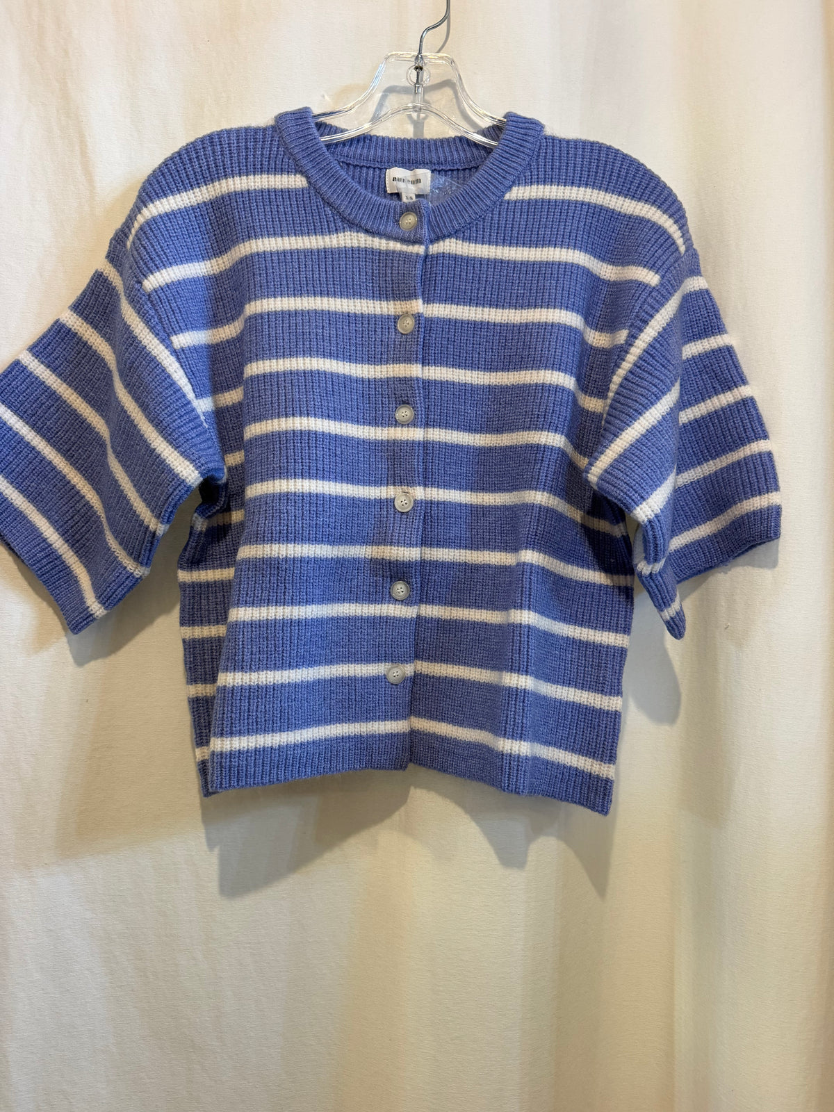 Purple and Cream Stripe Sweater