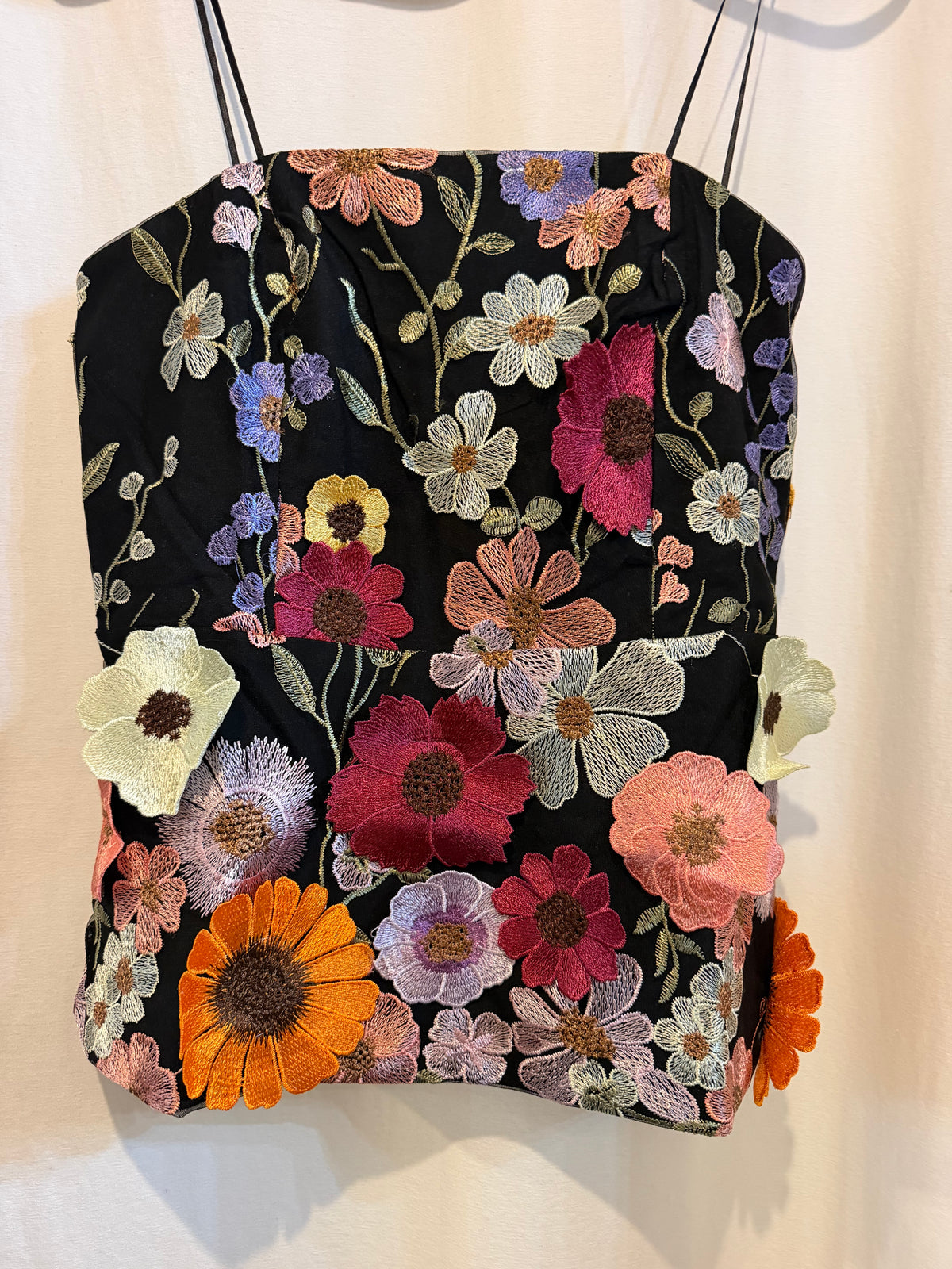 Zinnia Top | Midnight Floral Applique