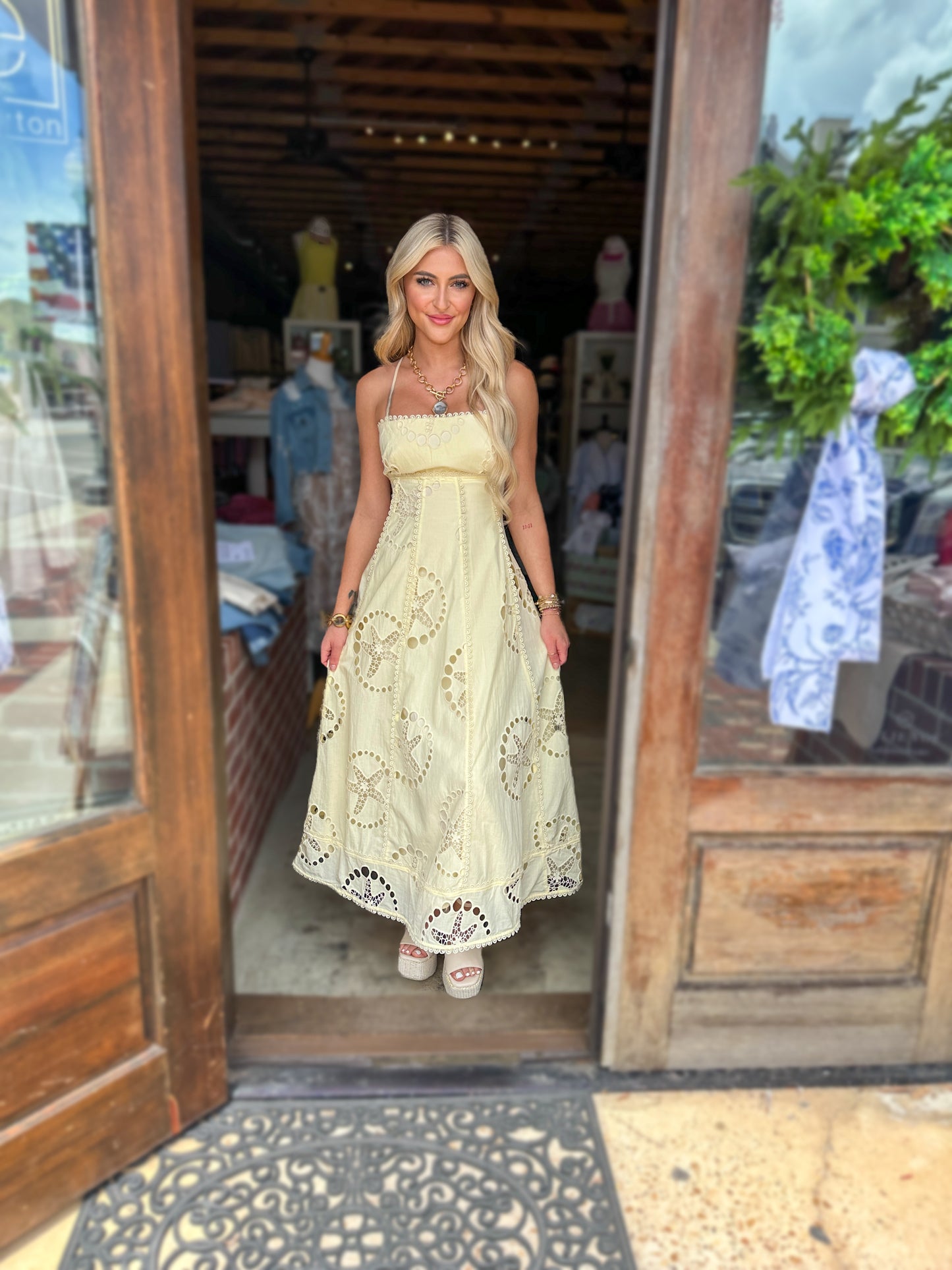 Butter Eyelet Starfish Dress