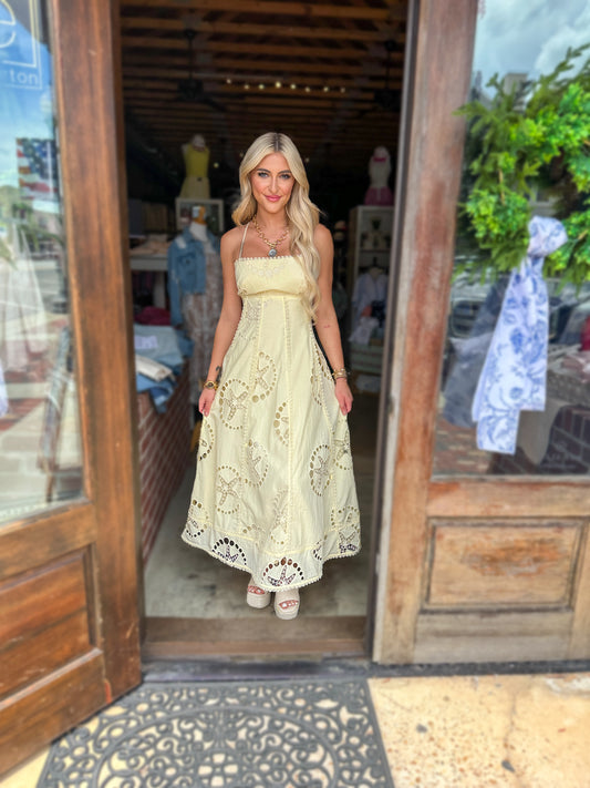 Butter Eyelet Starfish Dress