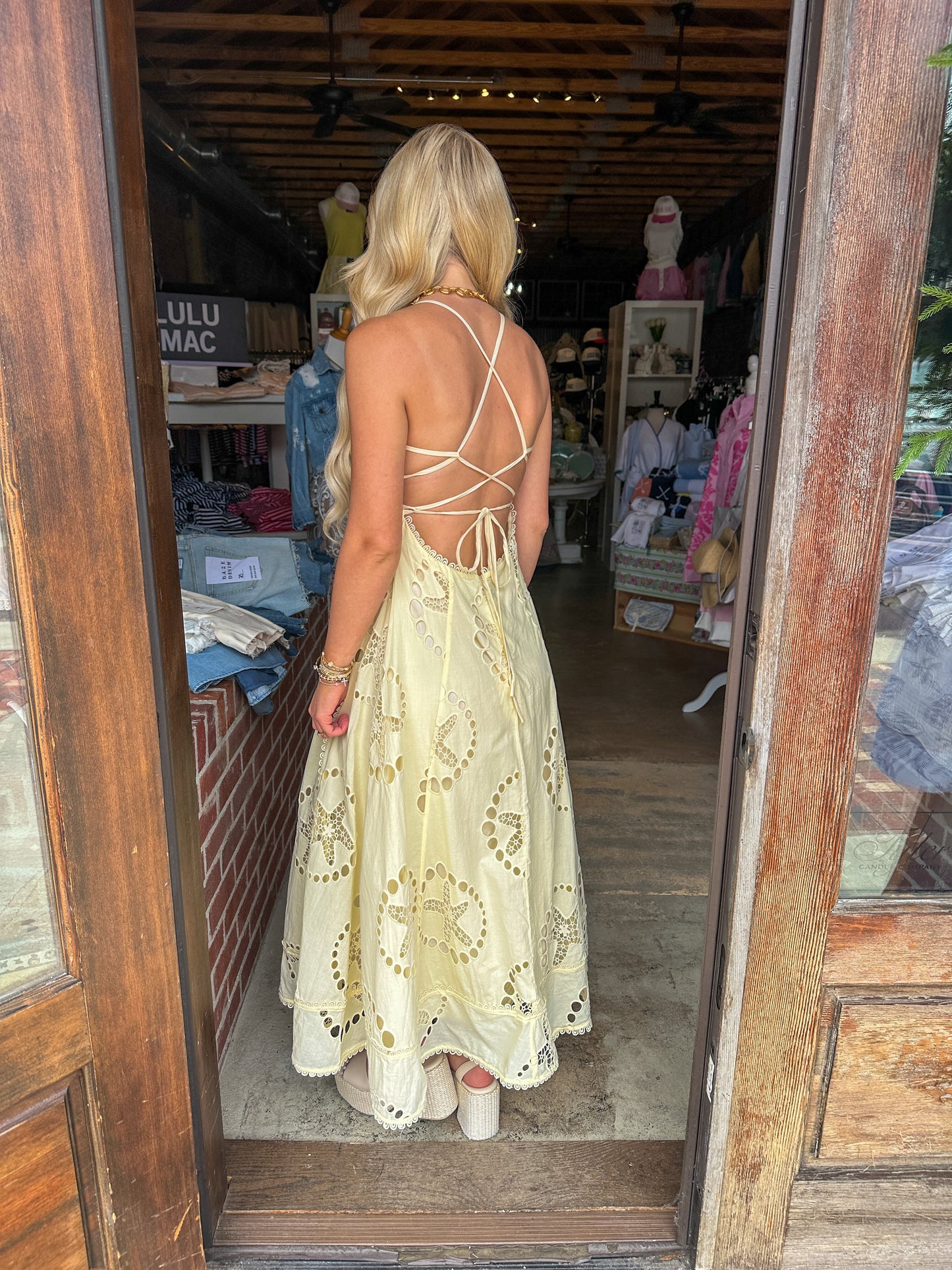 Butter Eyelet Starfish Dress