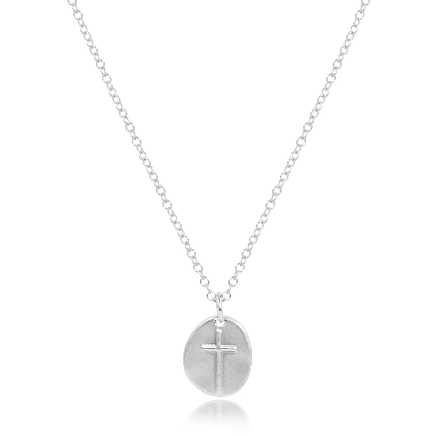 16" Necklace Sterling Love & Cross