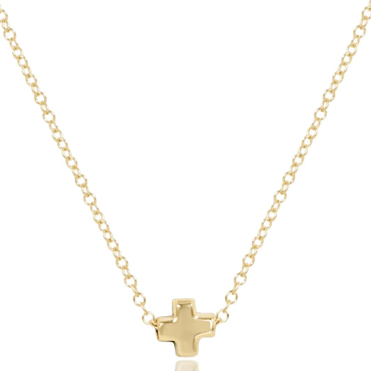 egirl 14" Necklace Gold - Signature Cross Gold