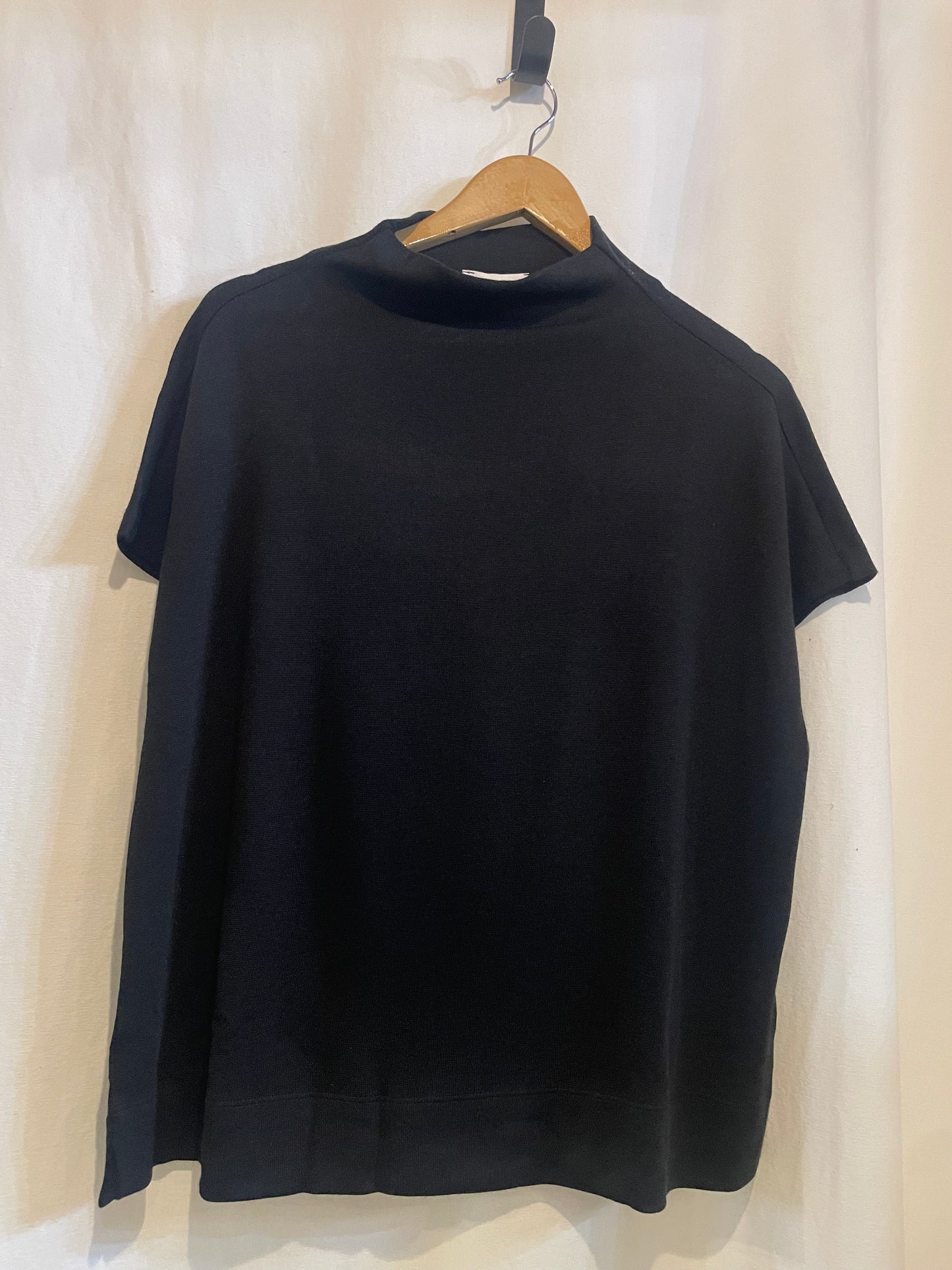 Black short sleeve mock neck