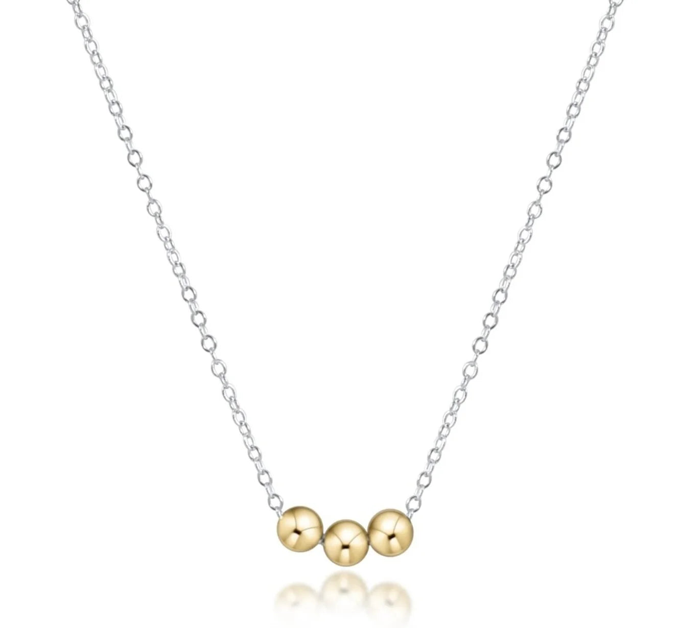 16in necklace Sterling mixed Metal Joy gold