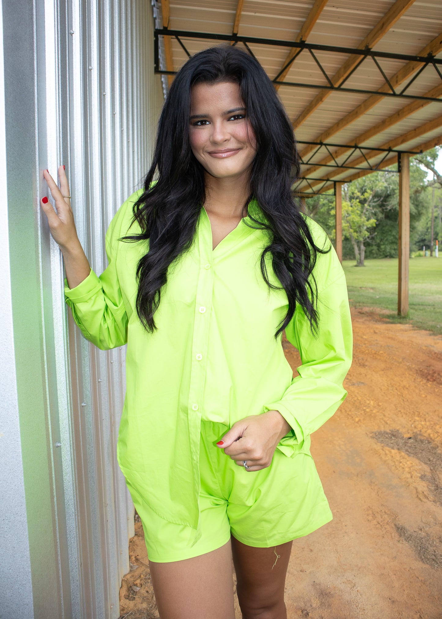 Lime Boyfriend Shorts