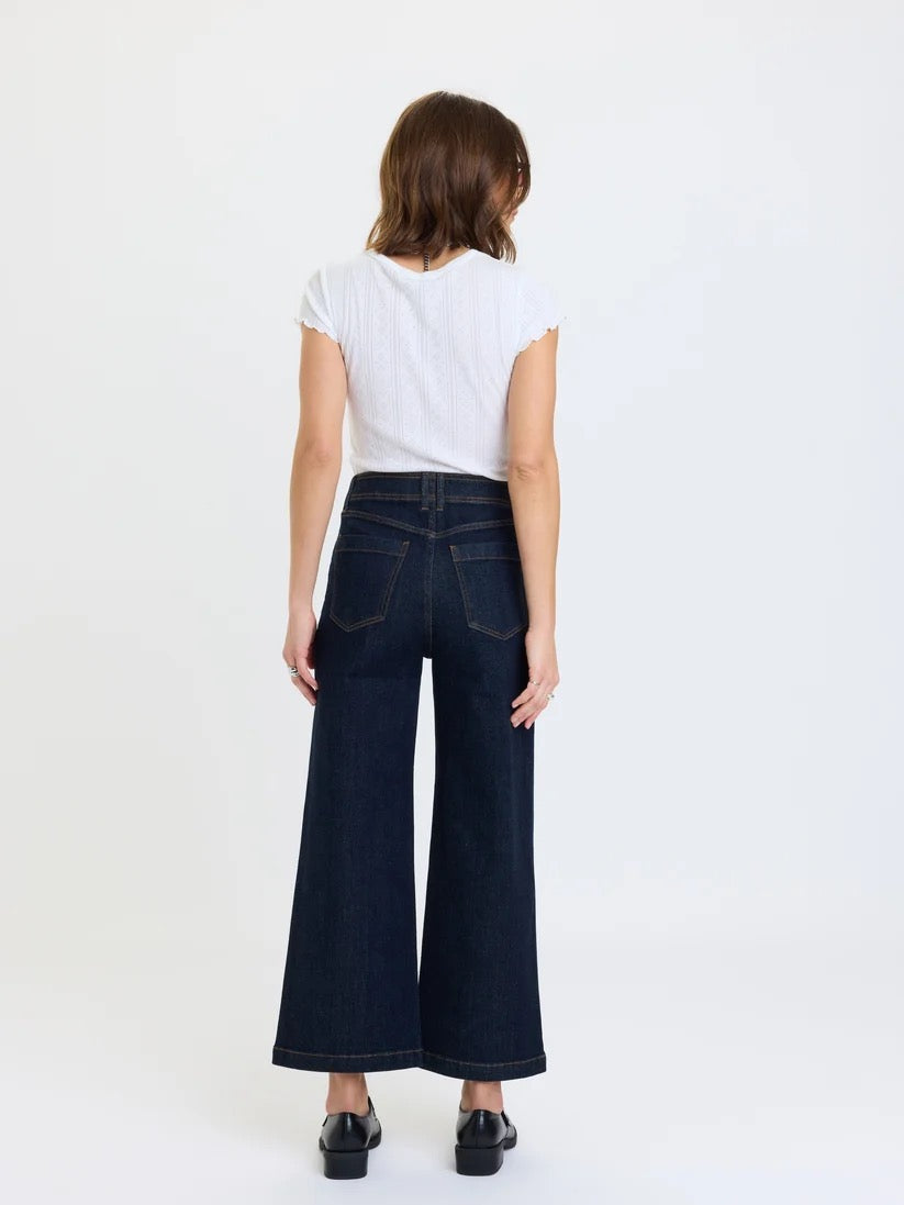 VALLEY GIRL WIDE LEG ANKLE IN RINSE daze