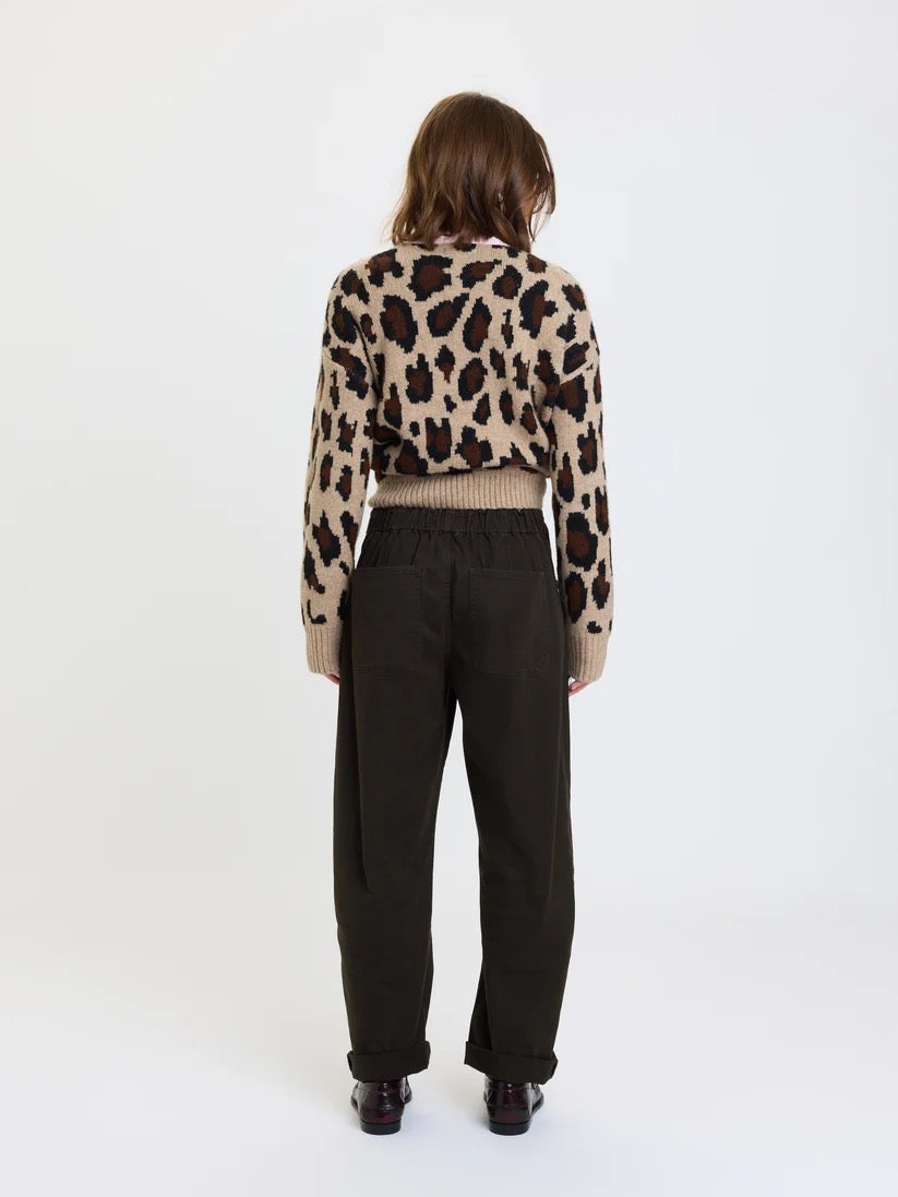 VILLA DRAWSTRING BARREL PANT IN FERN