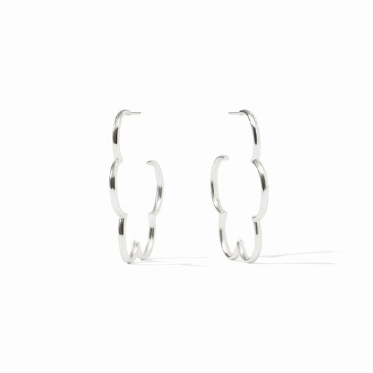 Gardenia Hoop - Silver M