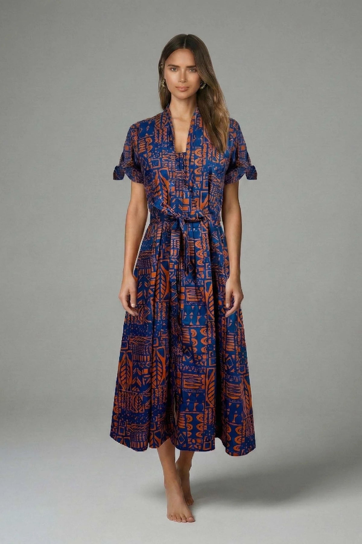 Rustic Edge Maxi Dress