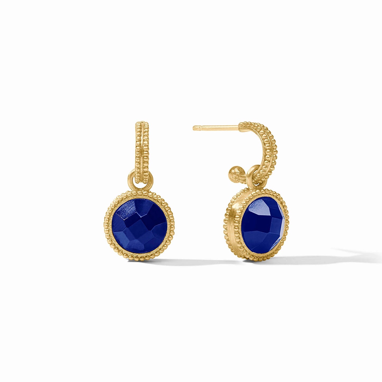 Fleur-de-Lis Hoop & Charm Earring