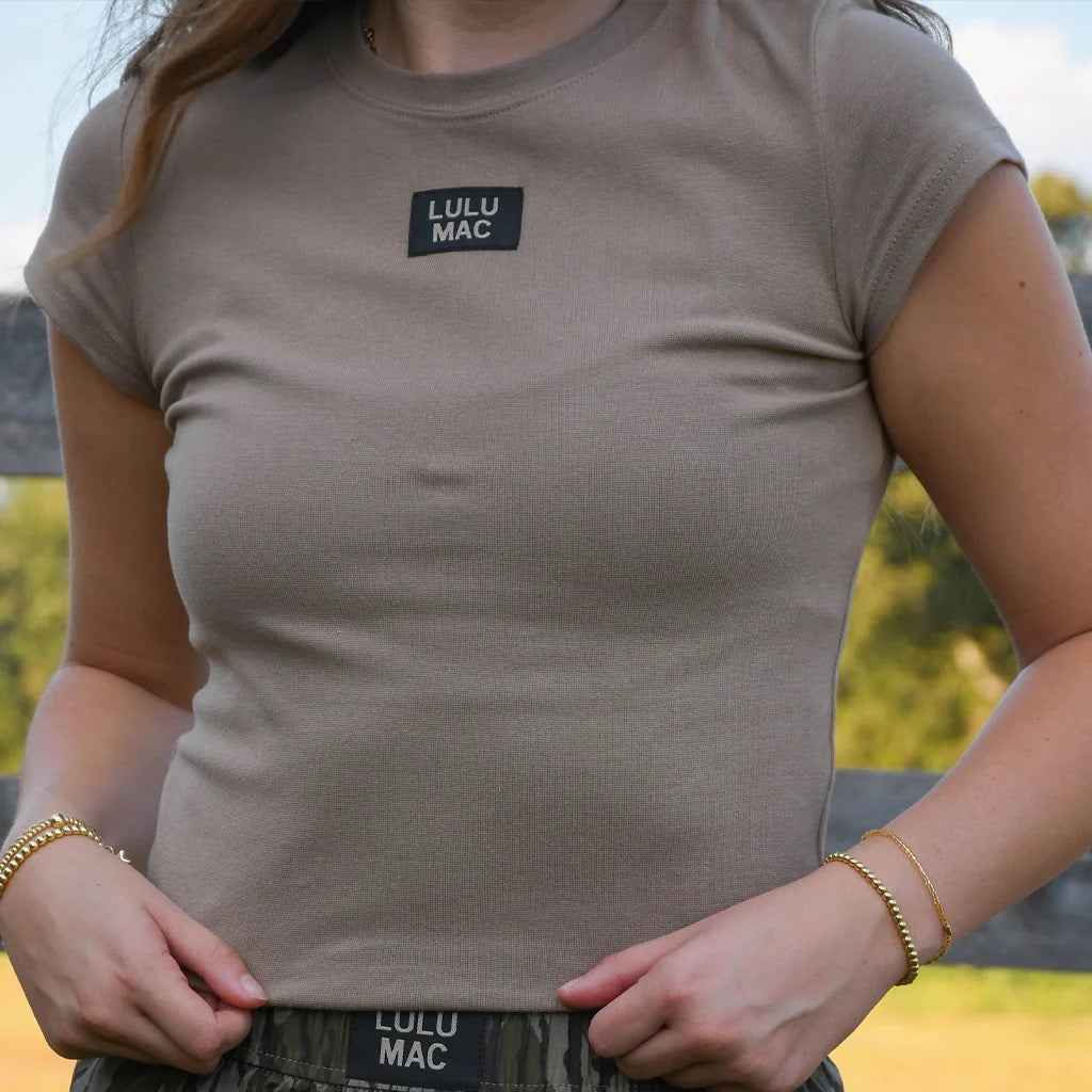 BABY DOLL TOP SS-DK TAUPE