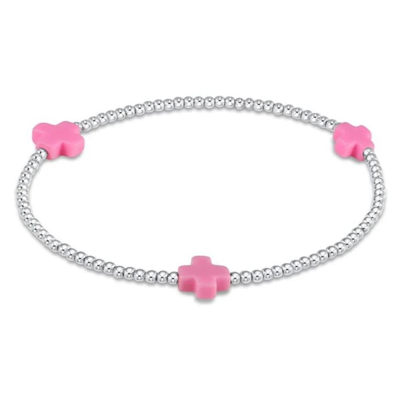 signature cross 2mm sterling bracelet