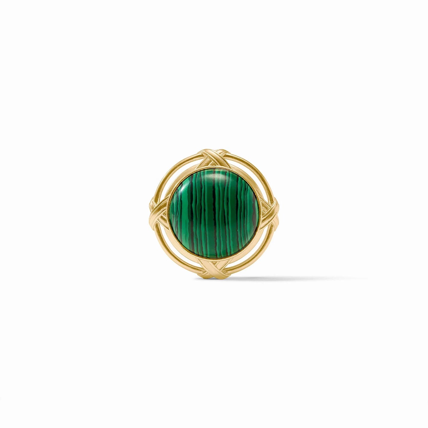 Essex Brooch - Gold - Malachite Green