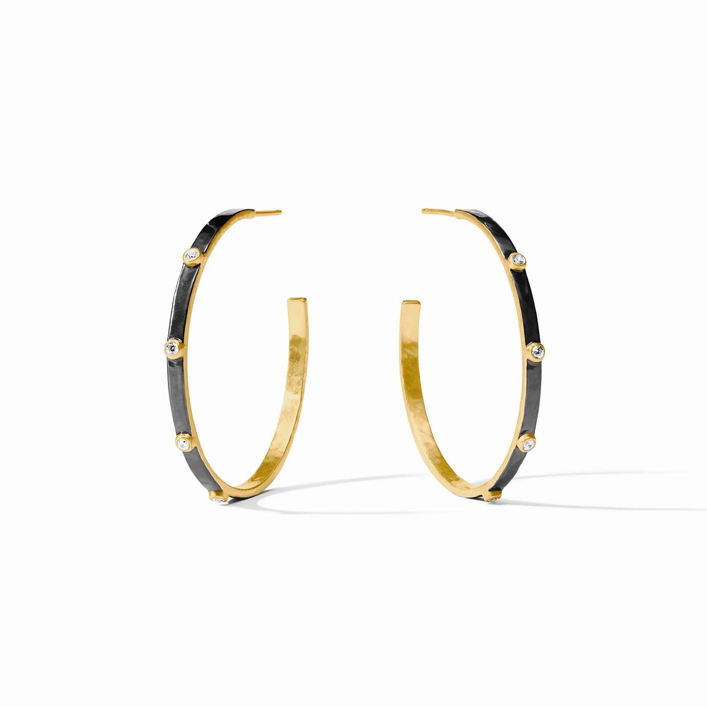 Crescent Stone Hoop Mixed Metal julie vos