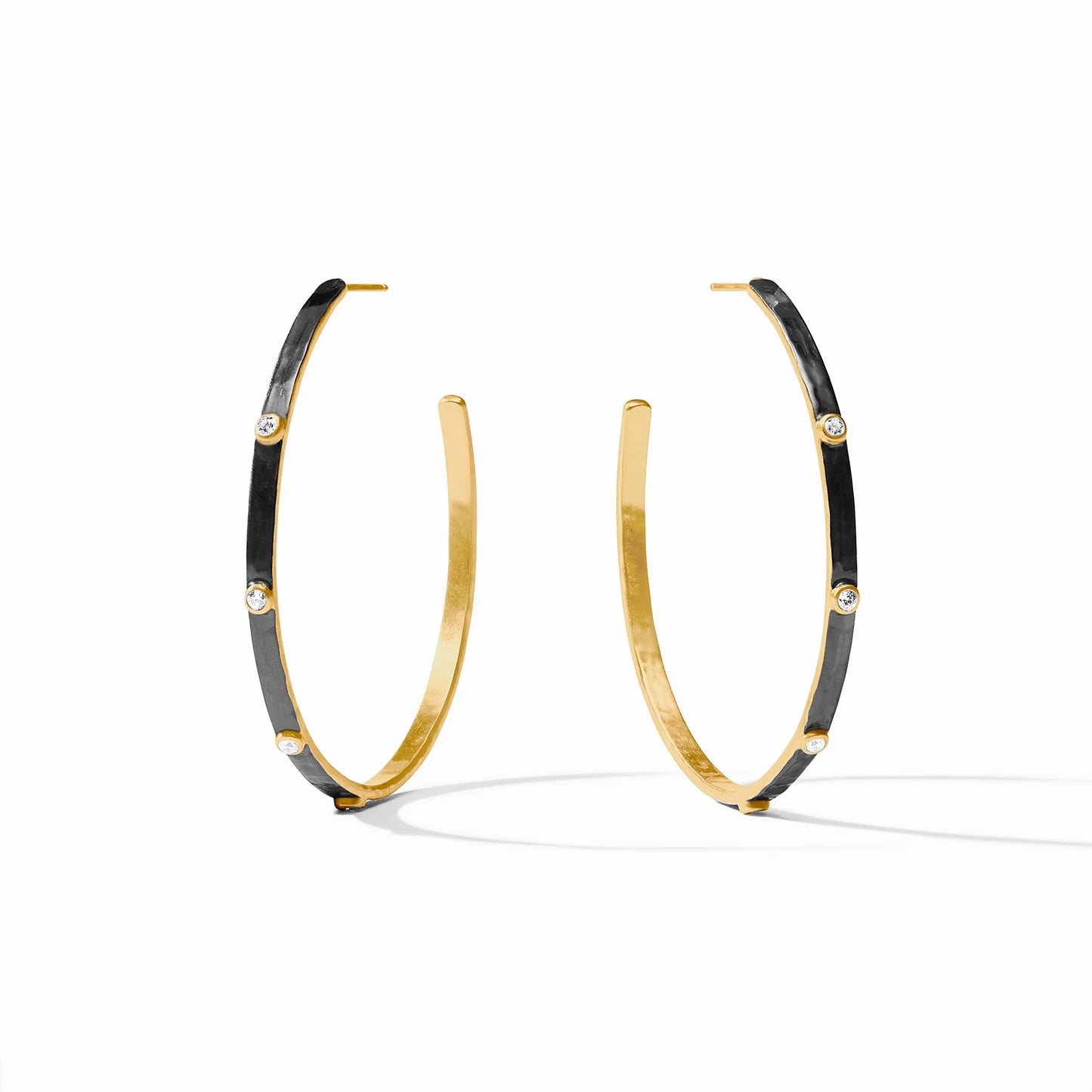 Crescent Stone Hoop Mixed Metal julie vos