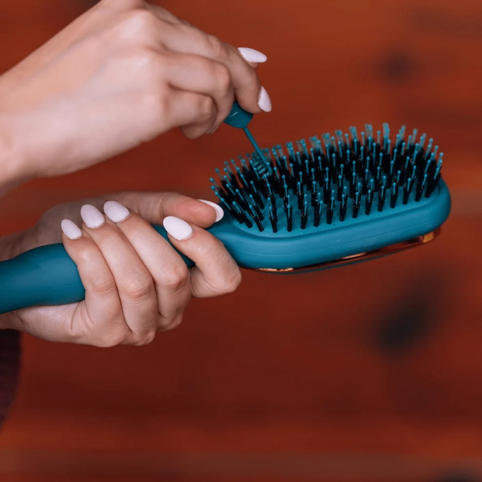 Boar - Teal With it Bristle Hair Brush Teletie