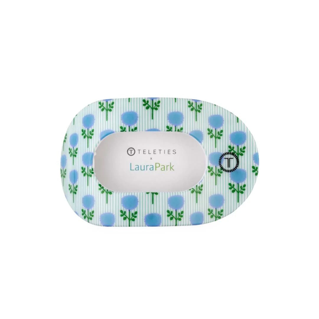 Blue Marigold Flat Round Hair Clip