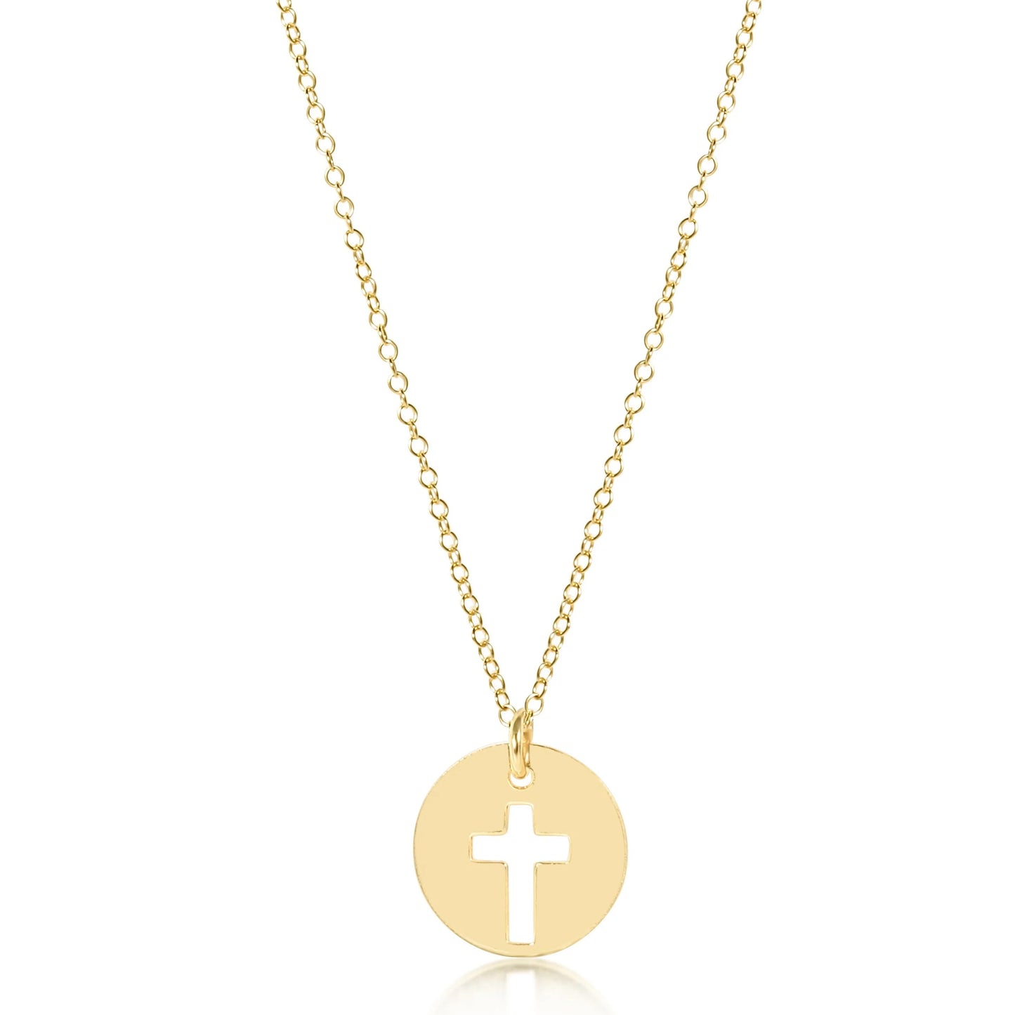 egirl 14" necklace gold - blessed gold disc
