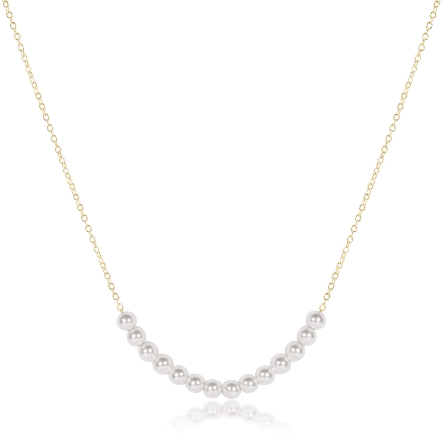 16" necklace gold - beaded bliss pearl