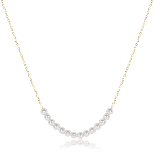 16" necklace gold - beaded bliss pearl