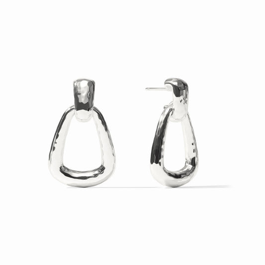 Sahara Demi Doorknocker Earring - Silver